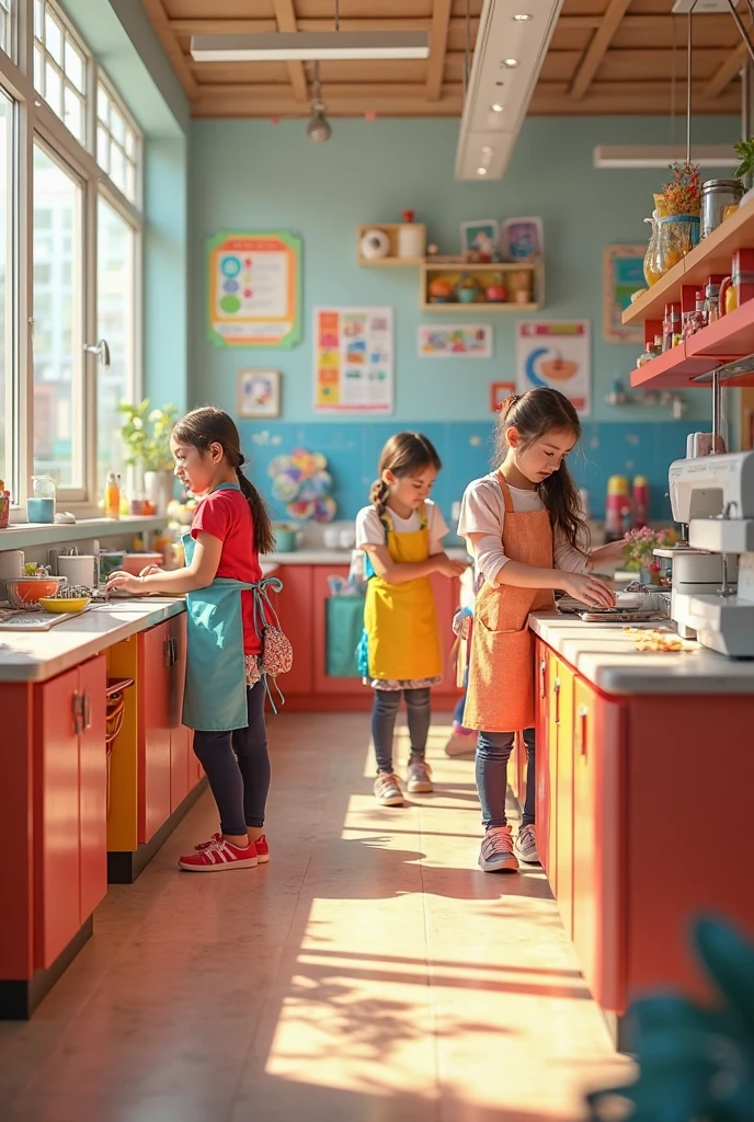 Experimental kitchen for children in education ,