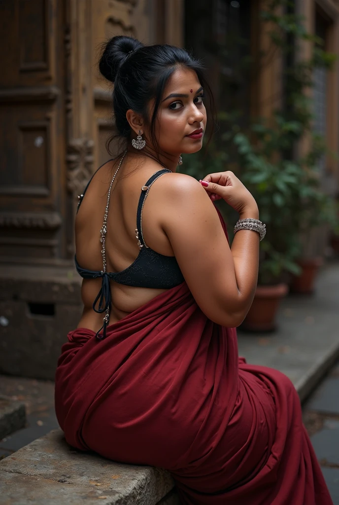Foto RAW, photorealistic, photography, full body shot, master shot, perfect eyes, goddess like beauty, pierced eyes, perfect thick chubby mallu Desi aunty bhabhi, Wearing a Stanapatta, a chest-band.Saree model, model Photography, Indian saree shoot, Indian traditional wear advertising photography, traditional wear brand shoot, face of Indian actress Sonakshi Sinha, masterpiece, realistic, realism, incredible details, pleasure, photorealism, detailed skin, skin pores, high contrast, photorealistic Artstation 8k HD digital art trend of high definition and detailed realistic skin texture, ultra detail, realistic skin texture, armature, best quality, ultra high definition, (photorealistic:1.4),, high resolution, detail, raw photo, sweat, Re sharp, by Lee Jefferies Nikon D850 Film Stock Photo 4 Kodak Portra 400 Camera F1.6 Lens Rich Color Ultra Real Realistic Realistic Textures Dramatic Lighting Unreal Engine Trending at Art Station Cinestill 800,(pele altamente detalhada: 1.2), 8k UHD, DSLR, soft-lighting, alta qualidade, grain of film, Fujifilm XT3,she didn't like to wear blouse or bra, she is happy to wear only saree, she hates blouse or bra, detailed hairy armpits, hyper realistic skin, skin pores, sweat, veins,