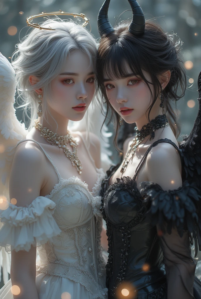 ((best quality)), ((masterpiece)), (detailed), 1girl, off-shoulder, Character design, female, dynamic poses, long white grey hair, grey white eyes, very skinny, detailed, best quality, no accesoires around the neck, no shoes, prominent collarbones, skinny arms, flat stomach, visible hip bones, full body, blank white background, plain background, white background, red and white clothing, Bloodborne inspired, occult aesthetic, occult, detailed and intricate steampunk and detailed gothic, NSFW, Very dramatic and cinematic lighting, cosmic horror, grim-dark, side-lighting, perfect face, NSFW, Fluttering lace flared long knee length dress with frilly petticoats, knee length dress, pleated petticoats, petticoats gothic, complex lace boots, side-lighting, gothic lolita aesthetic, wielding a mighty sword with mechanical components, mandalas, small breasts, a fairy, various different types of insect wings, NSFW, full body, whole body, body, plain background, white background, blank background, no background, white background NSFW, chains, full body, whole body, head-to-toe NSFW