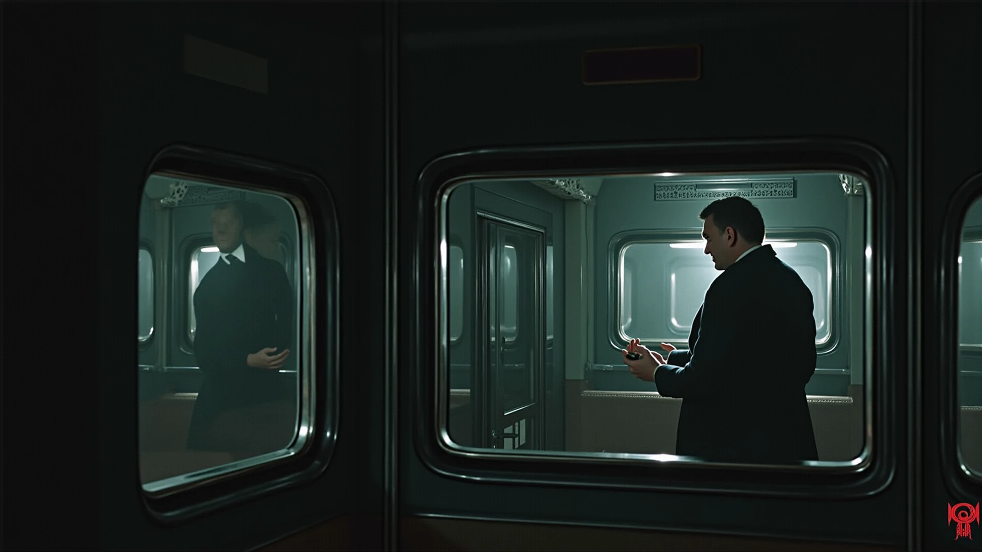 Bus conductor talking with husband and wife for ticket. Night scene and no other in bus only husband his wife and hus conductor