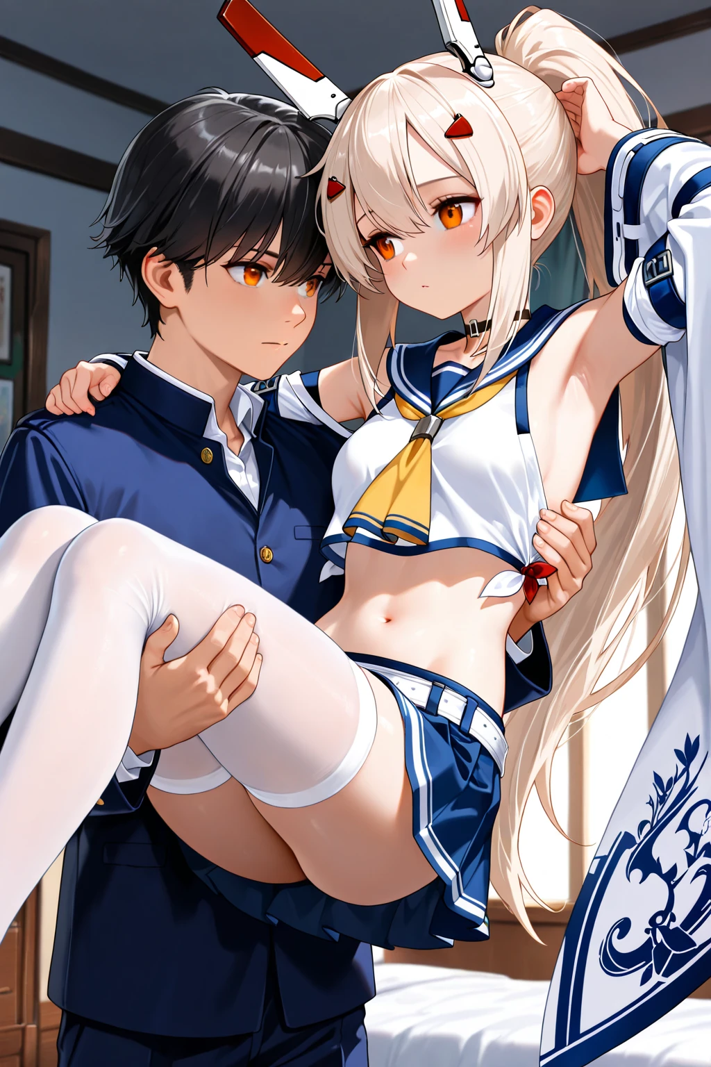 (Blue Eyes:1.3),beautiful eyes,{best quality}, {very aesthetic}, {ultra-detailed}, {best illustration}, {{2boy:1.8}}, beautiful eyes,bl, Boys love,Anal Sex,((White fox ears:1.7)),open mouth,((otoko no ko)),(white very long hair:1.8),nsfw,anal sex,(Perfect Nude:1.8),(pale skin:1.4),(shota:2),(otoko no ko:2),teen ager, cum in ass,(bukkake:1.4),Medically correct human body,Transparency,Low Saturation,,2d,Anime Face,(No tear bags),(bangs between eyes:1.5),((flat chest:1.4)),Steamy skin,skiny boy,勃起したpenis,(bukkake:1.8),(excited),(spoken heart),(crowd:1.8),ass focus,((penis,testis, perineum:1.5)),(Proud face:1.7),(男に持ち上げられpenisをアナルに挿入されている白髪の少年:1.5),(spread legs:1.8),(pov hands legs grab:1.8),(Fold your legs up to the side of your head:1.5),(Spreading anus:1.4),(Perfect white hair:1.8),(男に後ろから掴まれてpenisをアナルに挿入されている少年:2.5),(full nelson:1.9),(Daytime),(dramatic angle),