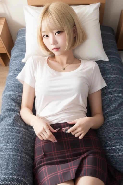 Mare、a blond、bob、japanes、One-handed piece