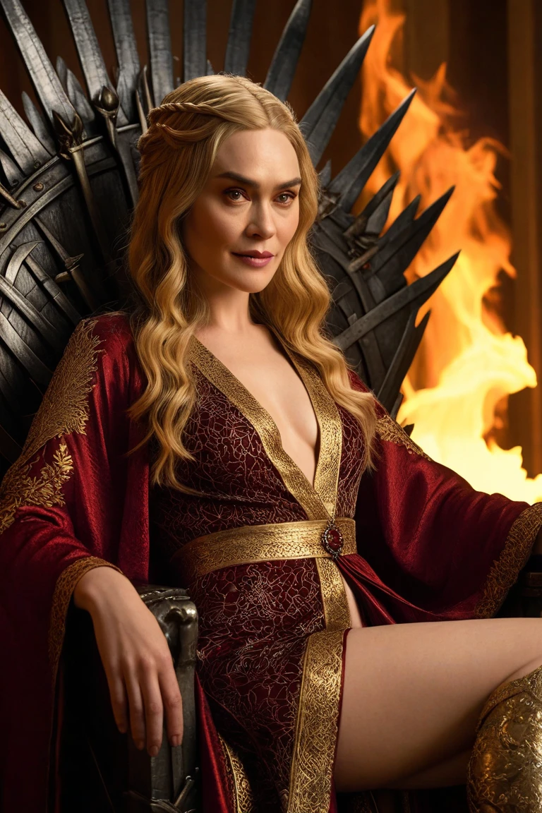 Intricately detailed Full body, professional photograph, of (seductive royal vampire female), clothed, sitting, on chair, in luxurious fantasy castle, toned abs, small breasts, big ass, pretty face, amber red eyes, (fangs), succubus, sexy, shallow depth of field, cinematic lighting, photographed on a Sony a9 II Mirrorless Camera, (highly detailed:1.2), (soft focus), Game of Thrones film still, HDR, 8k resolution