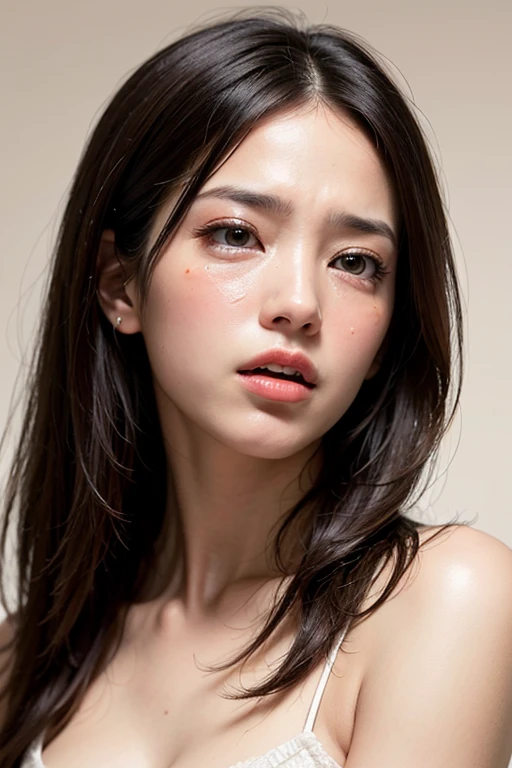 (((Ultra-high resolution、close、Cute Japanese Woman)))、顔のUltra-high resolutionクローズアップ画像を作成してください。
Long, straight black hair frames her face。
So that every single hair is clearly visible、Depicts subtle color changes depending on the amount of light hitting the subject。
The skin is white and smooth、Has a natural glow。
Fine skin texture、Representing the fine details of pores。
amountや頬に薄い赤みがある部分を詳細に。
The eyes are almond-shaped and dark brown.。
Fine details of the iris、Depicts color gradations and patterns。
Long, natural-looking eyelashes, each and every one visible。
Well-groomed eyebrows、indivual々The hair is clearly visible。
Light reflects off into the eyes、Create small highlights。
noseは繊細で、nose孔の細かいディテールがある。
Lips are plump and naturally pink。
Depicts the fine lines and soft curves of the lips。
Shiny、Accentuate the shape。
Detailed depiction of lip texture。
Particular attention to the depiction of light and shadow。
Soft natural light gently illuminates the face from the front。
amount、nose、Creates a subtle glow on the cheeks。
Shadows are cast softly along the contours of the face、cheekbone、Jaw Curve、noseの側面を強調。
The gloss of her lips reflects the light faintly.、Emphasizes plump texture。
The shadow of the hair adds depth and dimension.、indivual々The hair shines in the light。
The background is simple and blurred.、Focus on the face。
In the highest quality、Representing the utmost detail。
Negative prompts:
Noisy Images、Low resolution、Avoid blurry detaily hair is messy、Avoid unnatural hair textures。
Skin is unnaturally smooth、Avoid overly processed skin images。
Pores are invisible、Avoid products that have lost their skin texture。
Flat iris、Avoid those that lack detailed information。
short lashes、Avoid unnaturally thin eyebrows。
Light reflects off into the eyesていない、Avoid those with expressionless eyes。
noseのディテールが欠けているものは避ける。
Dry lips、Avoid unnatural colors。
Lip texture is not visible、Avoid non-shiny items。
Poor balance of light and shadow、Avoid evenly lit faces。
amount、nose、Avoid products that don't have a glow on your cheeks.。
cheekboneやJaw Curveが強調されていないものは避ける。
The shadow of the hair is shallow、Avoid things that lack volume。
The background is complicated、Avoid images where the face is not in focus。