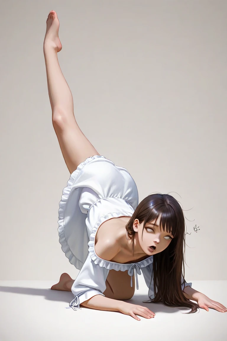 Angle from directly below,skirt,No underwear,hyperRealistic , a hyperRealistic , Beautiful anime girl crouching, Realistic , Anime girl crouching, Bend your body, , tits, ultra Realistic picture, Naughty, Enchanting anime girl, Holding my knees, Beautiful and attractive anime teen