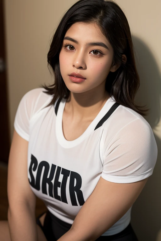 (head shot:1.5),highest quality, Little Woman, nice,whole body, , {{{Beautiful face in every detail}}}, Beautiful empathy (black) eye, Dead Rolling eye, short hair, {Shaggy Cut}, bright (pink) Highlighted Hair, pinkの縞模様の髪, Bare arms, Standing in front of a wall covered in hip hop graffiti, Pixie cut white hair, He is wearing a short tank top and an open-zipped hoodie..,I can see your chest,Nice ass,Wear a New Era cap