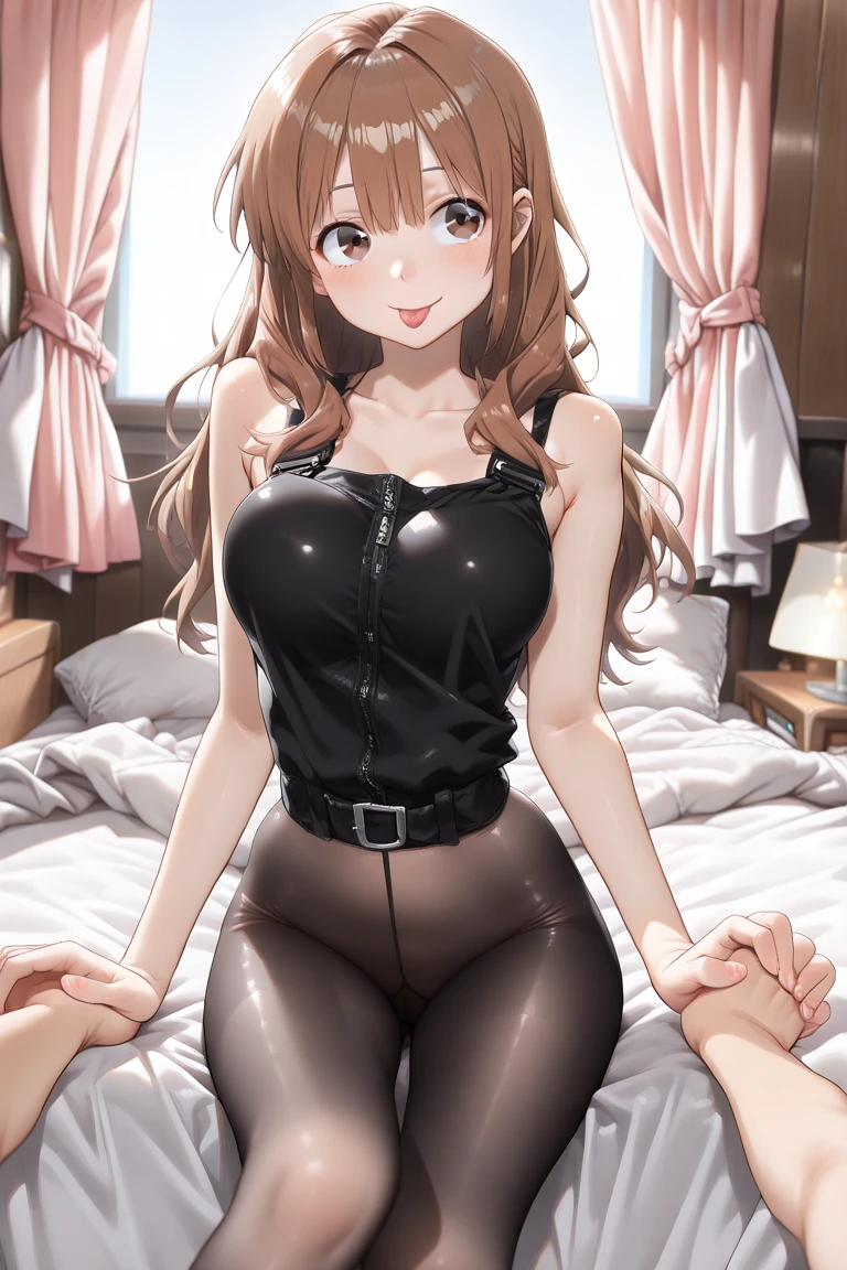 anime, beautiful face, highly detailed face, 2 accurate legs, pink detailed eyes, highly detailed background, perfect lighting, accurate arms, accurate hands, accurate fingers, full body, 1girl, solo, ruby hoshino, oshi no ko, in a bedroom, bedroom, heels, thighhighs, garter stockings, absurdres, high res, ultrasharp, 8K, masterpiece, looking at viewer, bunny ears hair accessories, black sexy bunny outfit, revealing bunny outfit, (sexy pose:1.5), (full body:1.4), teasing smile, mouth wide open, very wet, blushed, nsfw, breast, spreading legs, hands on breast, both hands on boobs