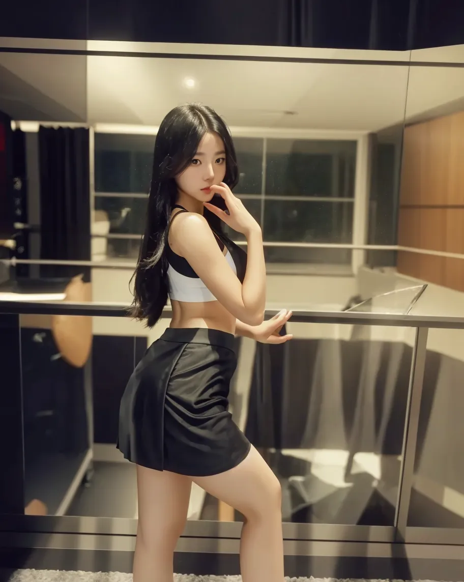1girl, high quality, high resolution, 4k, 22 year old beautiful very white asian girl, very slim, tall. black hair, off shoulder, sexy business clothes, pleated skirt, stockings, high heels, lips, realistic, nose, flirting with camera, bending on bathroom stall, nice ass, looking seductively at viewer

