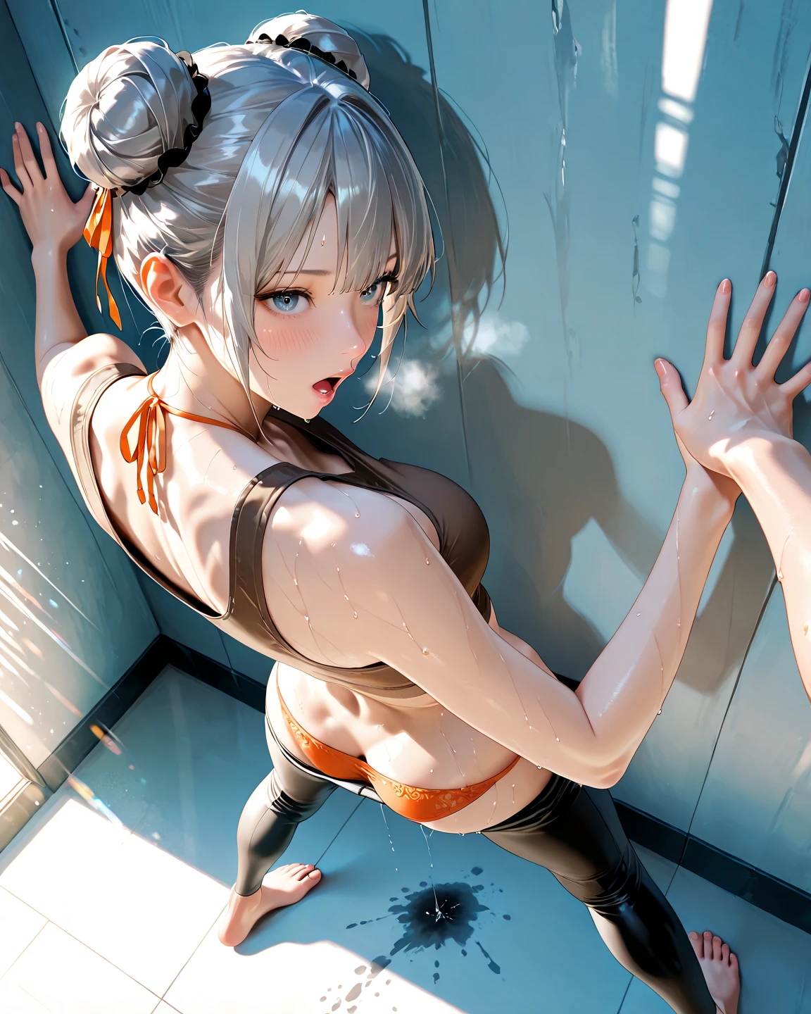 Naked gym girl