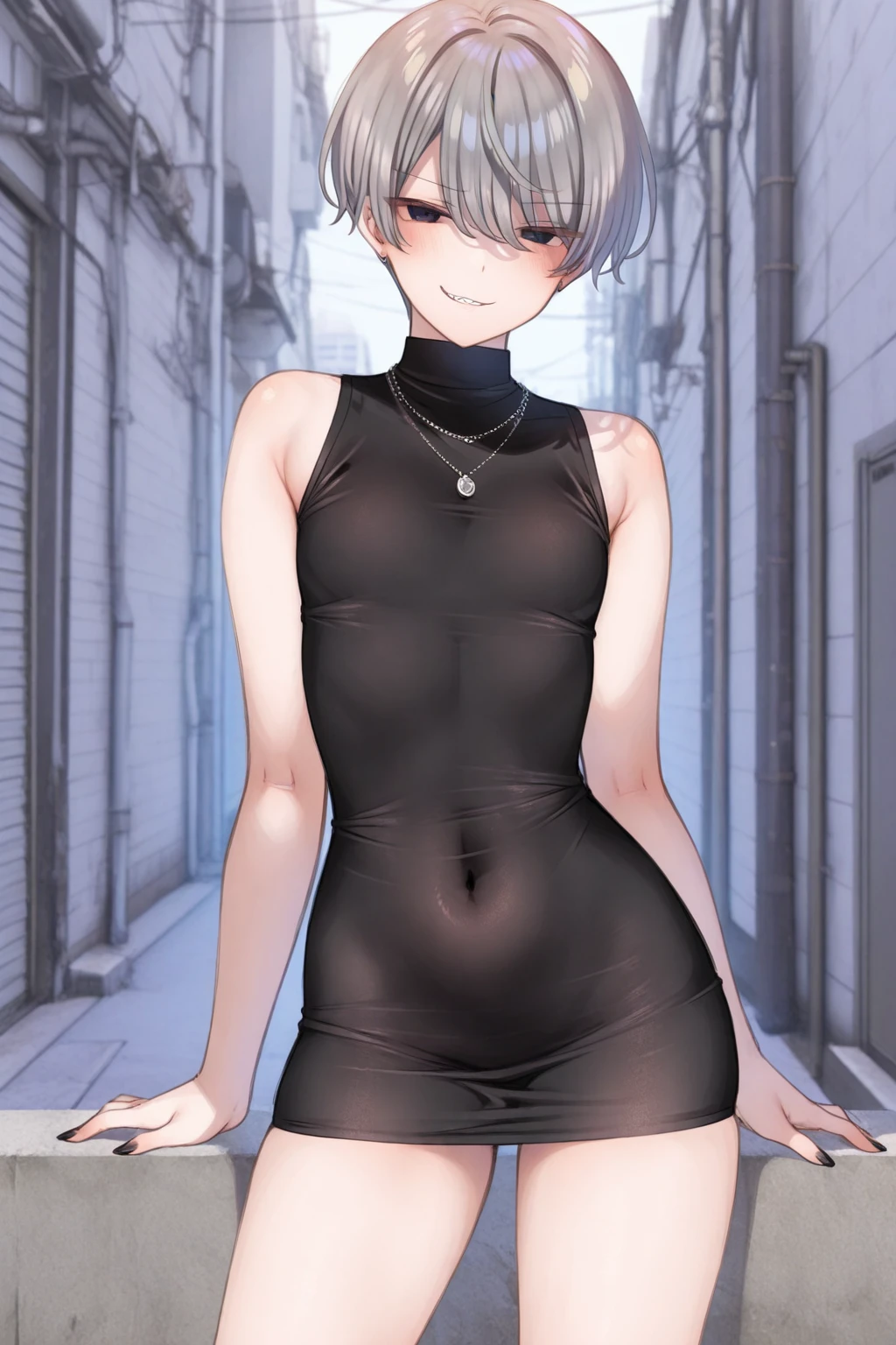 There is a cartoon image of a woman in pantyhose and pantyhose, small curvy loli, Loli no vestido, tracer in a skintight dress, Succubus em vestido curto apertado, Loli, Arte Giantess, Commission for High Res, retrato de corpo inteiro de um curto!, Pinup, Arte Pinup, CGSsociety, corpo inteiro, thicc, asshole