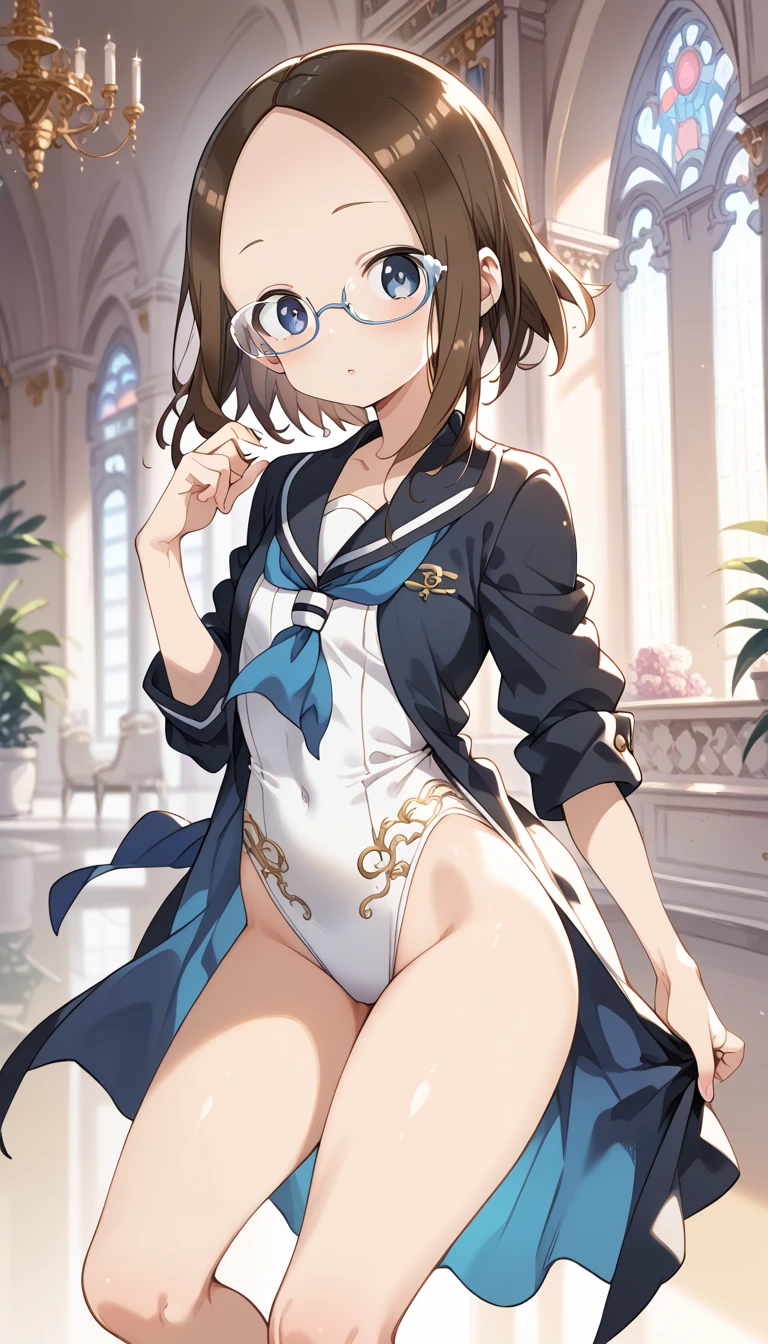 How to sit a girl，written boundary depth, delicate eyes, full hand, no extra limbs，small breasts，I can see my underwear，refer５Book，arm２Book，foot２Book，distinct nose bridge，fine skin、Smooth、perfect beauty、small breasts、In underwear、Slender feet、thin，natural posture，long rich brown hair、very very beautiful，black underwear、beautiful profile、warm spring sunlight，perfect style，black hair，Ahegao