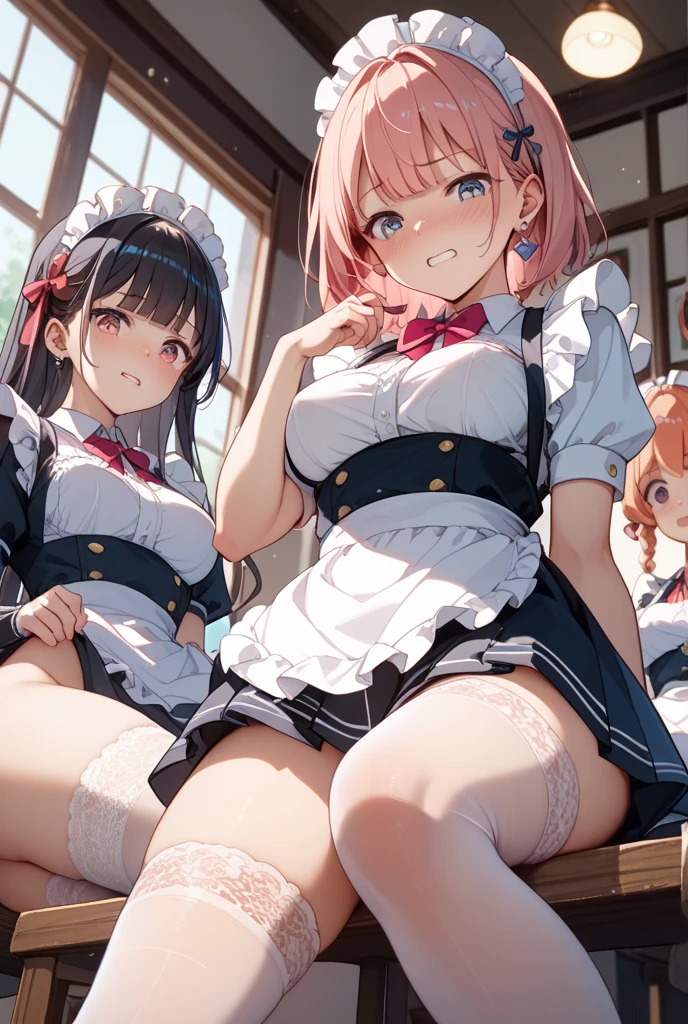 (((from below:1.4))), (((thicc))), (((shed tears, runny nose))), gigantic penis, perfect shape, {best quality}, {very aesthetic}, {ultra-detailed}, {best illustration}, nsfw, perfect hands,perfect legs、 breast milk、、lots of condoms, (4boys,Deep Penetration Missionary, vaginal sex,group sex,erection,hetero,orgy,spread legs,on back:1.5), steam, (various color hair),(deepthroat, glans in mouth fellatio, lady double handjob, lady grab penis,:1.75, cowgirl position)、 ((masterpiece)), highest quality、ウルトラ - High resolution、High resolution、Detailed CG、8k unit wallpaper、17 years old、surreal, perfect body, perfect lips, perfect nose, perfect eyes, beautiful belly、 fine and beautiful eyes, Mr.々hairstyle, pink hair、nsfw,topless, erect nipples, pussy juice, Opening the pussy with tape:1.8, The uterine hole is visible, (magazine cover:1.1)、Cute 1 girl、 VTuber Full Body Model、(shiny body,:1.8)、Pigtails、(((nurse, nurse, nurse Cap, wear, legwear very, elbow bag、satin panty cross skirt)))、(wet body:1.8)、 blush, Sweat,please be shy、((Ahegao:1.7))、(Stick out your tongue and drool)、red blush、(please be shy)、turned up skirt, ass, hetero, penis, sex, solo focus,pussy, anus, feet focus, ((grabbing another's breast)), very big dildo,((sexual ecstasy face)), (((Show your nipples clearly))), dark skin, pubic hair, love juice, cum in breast, footjob, cum on feet, Depicting the penis with emphasis, ((crotch grab)), portlate, creampie, cum in mouth, breast milk, cumdrip,