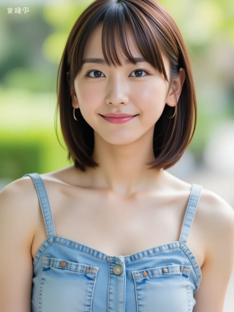 Japanese、18-year-old、Very slim、((Smiling))、Summer clothing