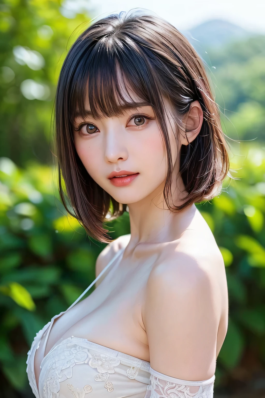 ((Exposing breasts 1.6))),(((Exposing breasts 1.6))),(((Exposing breasts 1.6))),masterpiece, Highest quality, 8k, Absurd, Beautiful medium long bob hair,Woman in her late 20s, That shy expression is cute, (Sensual Style),((Seven episodes were filmed................1.4)), (Nude 1.5), No makeup, The near road and the far road, Written boundary depth, Surreal, High resolution, photograph, Sharp focus, Face lamp, Dynamic Lighting, highest detailed, ,Extreme detaileds、Super detaileded、detailed、Real Skin、elegant features、Positive and optimistic、(The background is a colorful flower field)