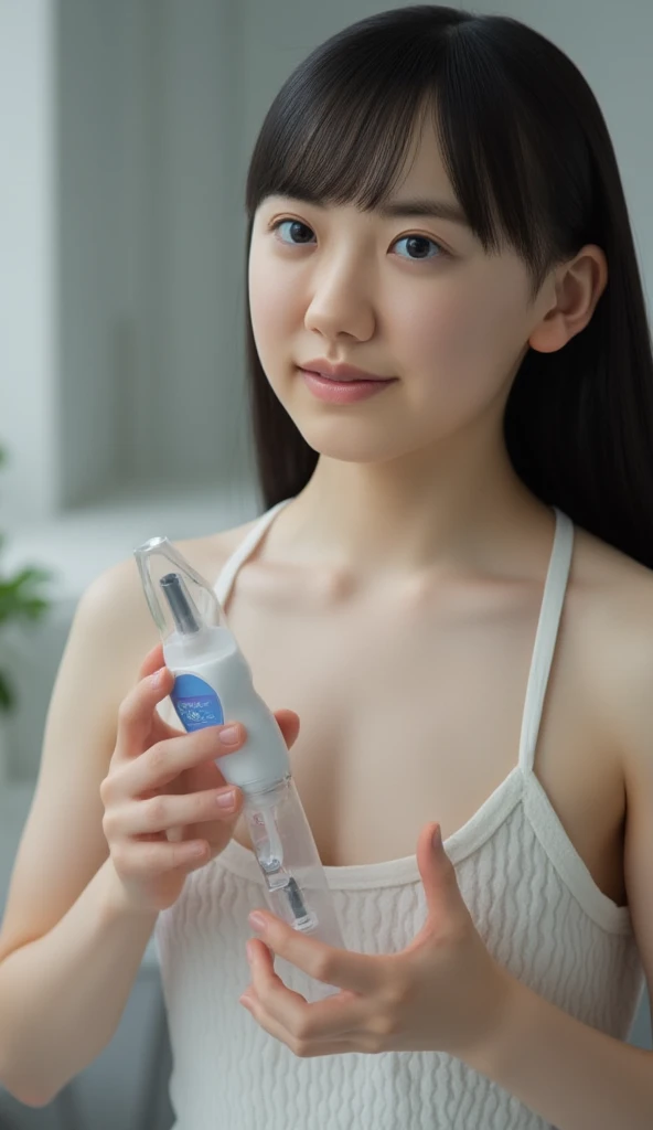 Woman with deodorant