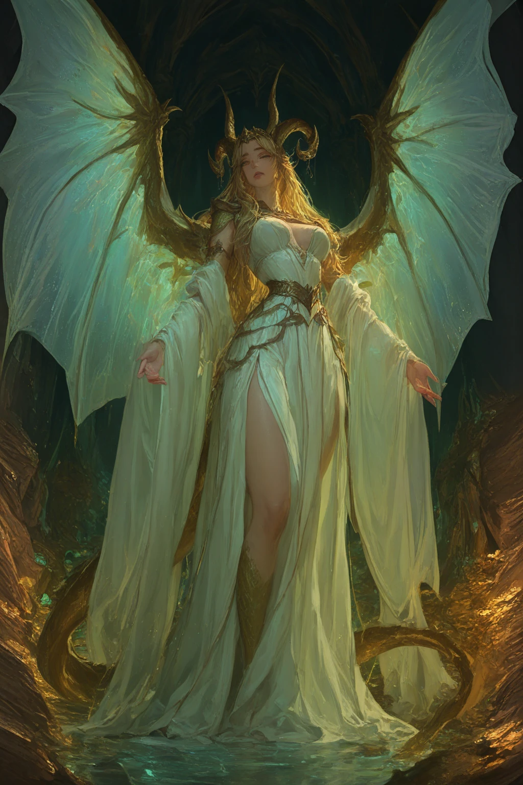 <lora:qian_renxue_douluo_dalu:0.8> qian_renxue, dress, bare shoulders, white dress, wings, flower, (masterpiece, best quality, highly detailed, sharp focus, dynamic lighting, vivid colors, texture detail, particle effects, storytelling elements, narrative flair, 16k, UE5, HDR, subject-background isolation),, photodromm, erotic, large breasts, hyperrealistic art, extremely high-resolution details, photographic, realism pushed to extreme, fine texture, incredibly lifelike,  <lora:more_details:0.8>