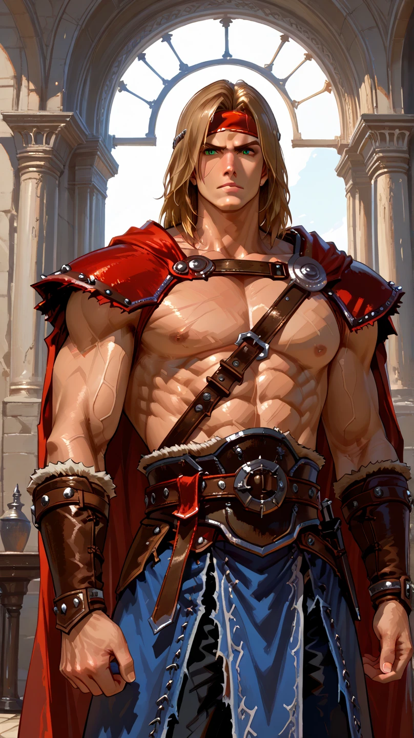 homem arafed com uma espada e uma barba segurando uma espada, Illustration by Conan, the Barbarian, male barbarian, barbarous, barbarian warrior, guerreiro masculino, Retrato pintado de Zeus acidentado, portrait of demigod hercules, barbarian celebrate his birthday, Retrato de Zeus acidentado, Technoviking masculino sem camisa, barbarian class, portrait berserker barbarian, fur-clad barbarian goliath
