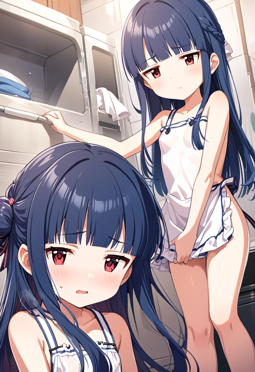 high quality、High resolution、high resolution、Inside the love hotel、One Woman、She is wearing a white sleeveless sailor suit(Collar only)I am wearing、White headband、Blue heart shaped earrings、White garter belt、((The woman is having sex from behind with her butt facing the viewer)、Moles around the eyes、Are fat(1.6)、Wet(1.4)、Tree Eyes(1.9)、The corners of the eyes are pulled out.、Green Eyes、Saggy breasts(1.9),Big Breasts(1.9)、Long chest(1.9)、Her breasts are shaking up and down、Black Hair(Blue inner hair color、Braid and tie on top of the head、Short Hair、slippery head、Wetた Hair、Silky Hair、Spreads to the eyes,Swept-back bangs))、Oho face、(((Angle from the butt))) (((Black man)))、(Big penis)、A man is having sex from behind