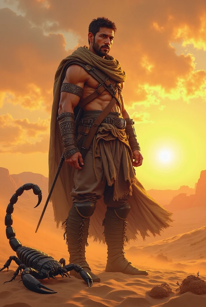 drawing stepping on the snake's head