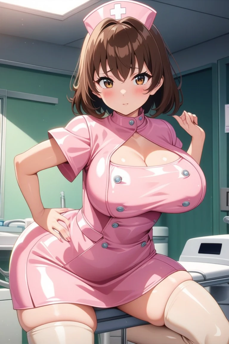 Space Battleship Yamato、Makoto Harada、big tits milf、big tits milf、big tits milf、Hygienist、central hospital、brown hair、short hair、Ahoge、green eyeakoto Medic、pink bodysuit、belt、Pink footwear During a rescue operation based on a distress signal sent from Saturn&#39;s moon Enceladus, she went to the site with Susumu Kodai, Yuki Mori, and others.、For a while on the Yukikaze ship、The door suddenly closes and you become trapped and become distraught.、「Unhappy constitution」There is little tendency for々There seems to be a certain pattern。The scene depicts the rapid rescue of many injured people.。「relief expert」。Showing off her miniskirt maid outfit。She boldly showed off her cleavage.。