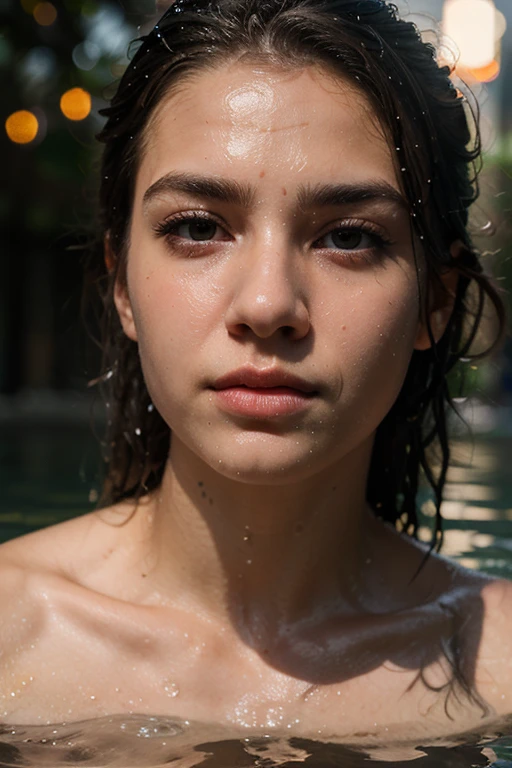 score_9, score_8_up, score_7_up, heart shaped face, 1girl, (23 years old), fit woman, seduction, hot spring, submerged nipples, nude, slim, imperfect, natural beauty, body freckles, natural breasts, tan lines, glistening skin, (semi realistic), nice eyes, random hairstyle