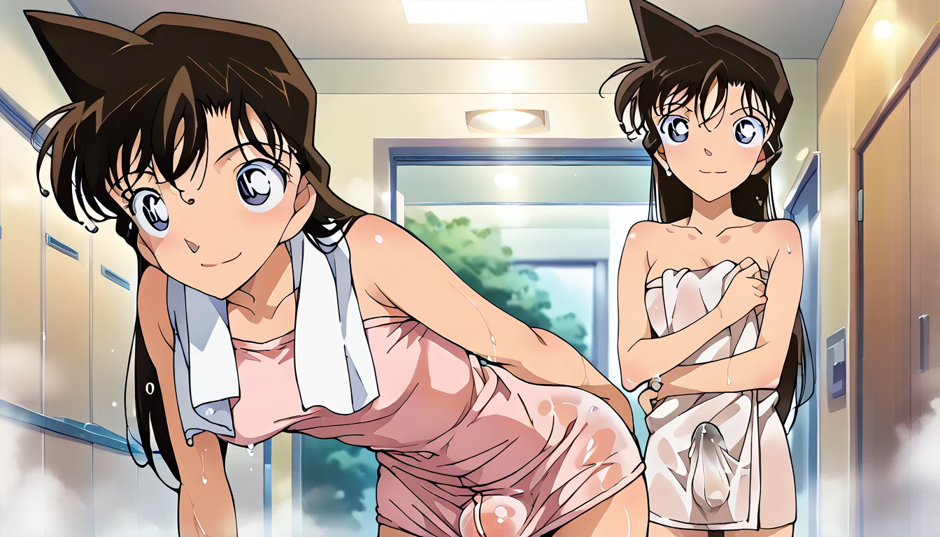 fountain_cheered up, score_9,score_8_above, score_7_above, gineDb, cheered up screencap,
1 girl, 1 black boy, old, short hair, smile, open mouth, pain, blushing, medium old, aboveper body, 1990s \(Style\), bottom, black eyes, eyelashes, hands above, half closed eyes, happy, spiky hair, Eyebrows, v-shaped Eyebrows, monkey's tail, tongue out, nude, tits, medium breasts, showing the ass, from behind, pubic hair vagina, semen, sex, dark skinned muscular big man with big penis