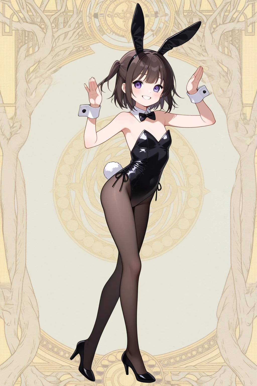 anime screencap, 1girl, animal ears, annoyed, brown eyes, brown hair, computer, fake animal ears, leotard, looking at viewer, mouse \(computer\), pantyhose, playboy bunny, screencap, short hair, solo, suzumiya haruhi, (suzumiya haruhi no yuuutsu) <lora:Fkey:0.7>