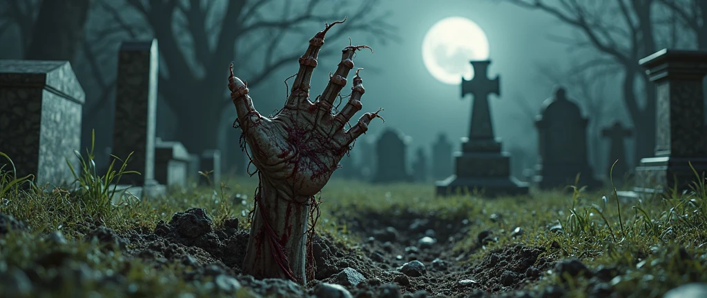 cinematic film still of <lora:perfection style:0.1>
<lora:detailed:0.3>
<lora:Chiaroscuro Lighting Style:0.3>
<lora:hand 4:0.3>
A detailed and A perfect photo of a zombie hand sticking out of a grave,hand focus, shallow depth of field, vignette, highly detailed, high budget, bokeh, cinemascope, moody, epic, gorgeous, film grain, grainy
