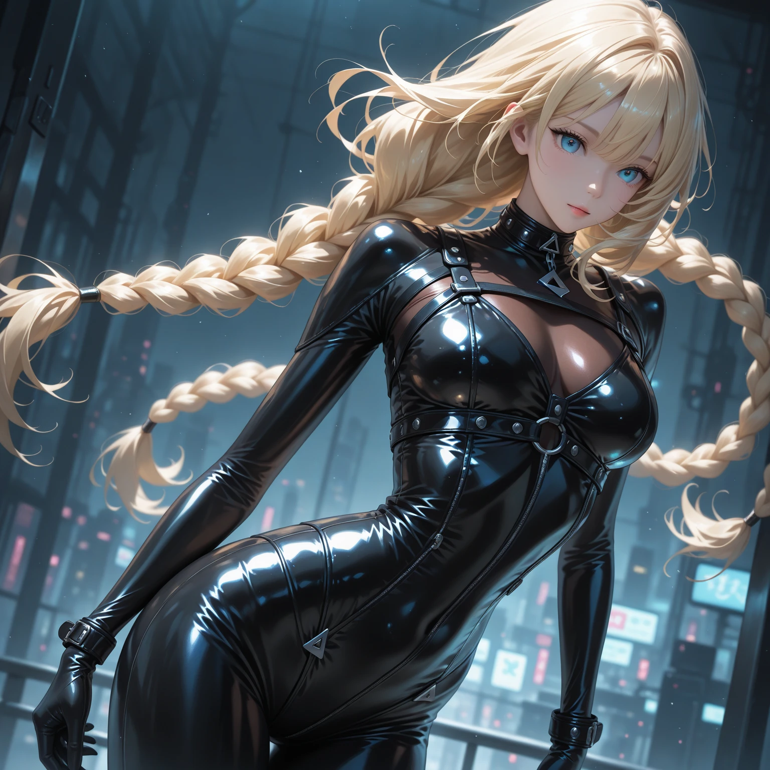blonde girl, tight sexy outfit, curvy, really sexy, best quality photo
