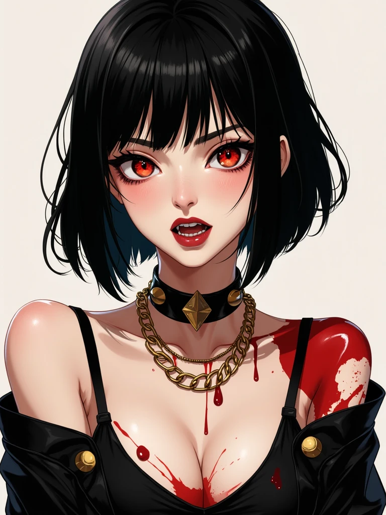((( bloodpunk ))), , Beautiful anime young woman, ultra detailed, by annie leibovitz, by Frank Frazetta, highly detailed, masterpiece,