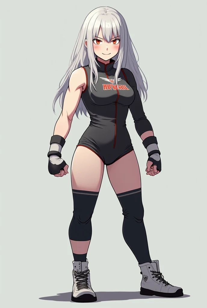 score_9, score_8_up, score_7_up, score_6_up, score_5_up, score_4_up, BREAK,blunt bangs,Gray Hair,Yellow Eyes,ponytail,big breasts,,Overflowing breasts,cap,Sports bra,Shorts,.boots,Street fashion,Reverse Bunny Suit,Erect nipples,Underboob,White background,Are standing,