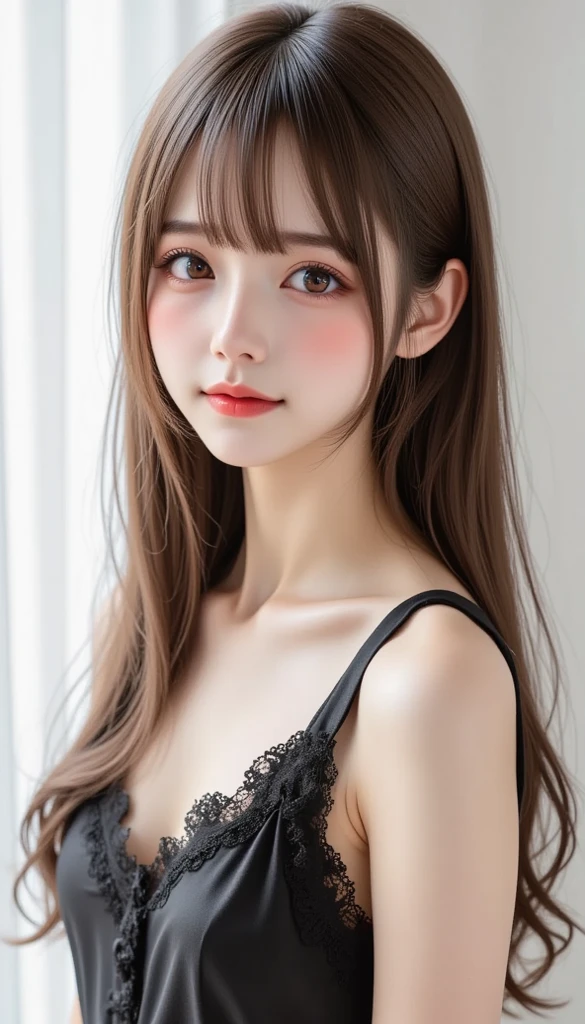(1girl), Extremely cute face, (Beautiful girl in a princess dress:1.5), (lace bra:1.6), Amazing face and eyes, (extremely detailed beautiful face), (The sexiest look), (Beautiful big breasts:1.3), (Best Quality:1.4), (hyper quality), (Ultra-detailed), (extremely detailed CG unified 8k wallpaper), Highly detailed, RAW Photos, Professional Photography, (A luxurious living room with paintings of girls sex on the walls:1.6), a scene from a movie,