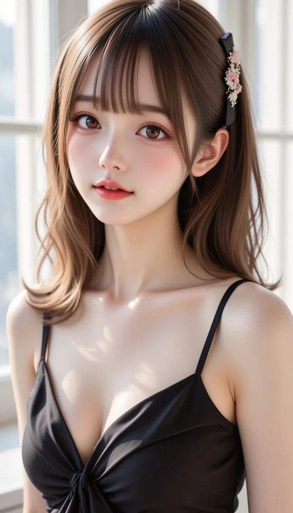 girl、solo、Stunningly beautiful、delicate and detailed、Soft Light、((cute))、Photorealistic、detail、Beautiful Skin、Delicate eyelashes、The cutest little face、Beautiful Skinの露出、Very delicate hair accessory、((Sparkling brown hair))、Half Western and half Eastern、Compact head、Beautiful eyelasheodels for drawing、((Legally young))、((Legal breasts))、Estrus、Put your hands down、Embarrassed、No underwear needed、Naked lifting of the ban、(((Legal Nudity)))、((Legally young body type))、((Legally small breasts))、((Legally young))、((Legal breasts))、No underwear needed、Naked lifting of the ban、(((Legal Nudity)))、(((Legally young body type)))、Legally small breasts、Legally young、Legal breastsチラ、No underwear needed、Naked lifting of the ban、Legal Nudity、(((Legally young body type)))、(((Legally small breasts)))、(((Legally young)))、Legal breasts、No underwear needed、Naked lifting of the ban、Legal Nudity、Legally young body type、Legally small breasts、Legally young、Legal breasts、Colorful、Soft rays of light、Not too long、((Non-indicative prohibition))、torso、Upper Body、((Smile))、((upright))、((Legal Lolita))、((Maid))、((Devoted Sexual Service))、((Legal sexual services))