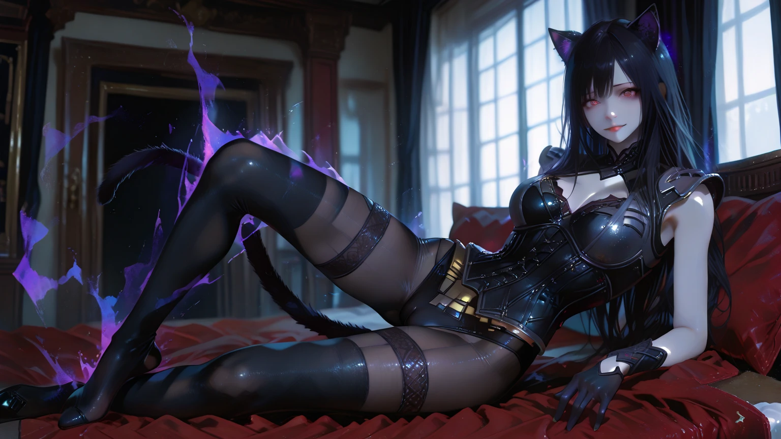 5 year old girl face bad smile drooling heterochromic pupils Long hair to waist cat ear hairpins latex underwear sheer clothing latex tights big breasts fluffy tail kneeling legs spread high heels running water on the lower body white liquid under the body strangled flesh soft light on the table pregnant sm