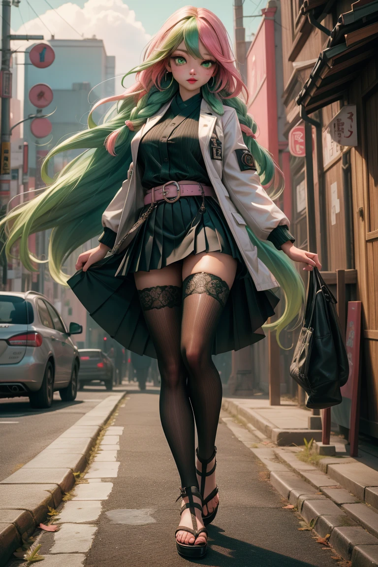 dreadlocks,dark green hair,pajama pantd,pajsm shirt,bedtime attrie, boits,tired,dark skin,dark skinned femslr,blue eyes,GtsGiga,Gtscity,Rampage,giantess art,.mature female,solo,1girl,meduim bosom,muscalr woman,milf,best quality,masterpiece,fuzzy boots,Gtscity,cityscape,full-body