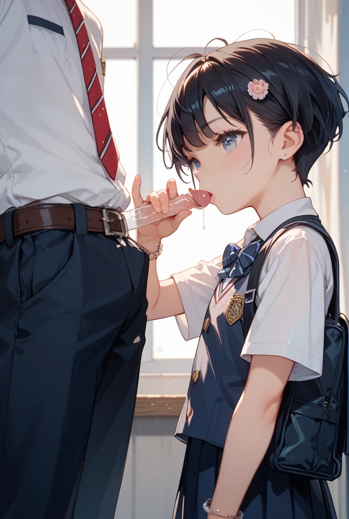 A beautiful girl in a school classroom７０A scene of a blowjob for a 20-year-old man, with intense speed
