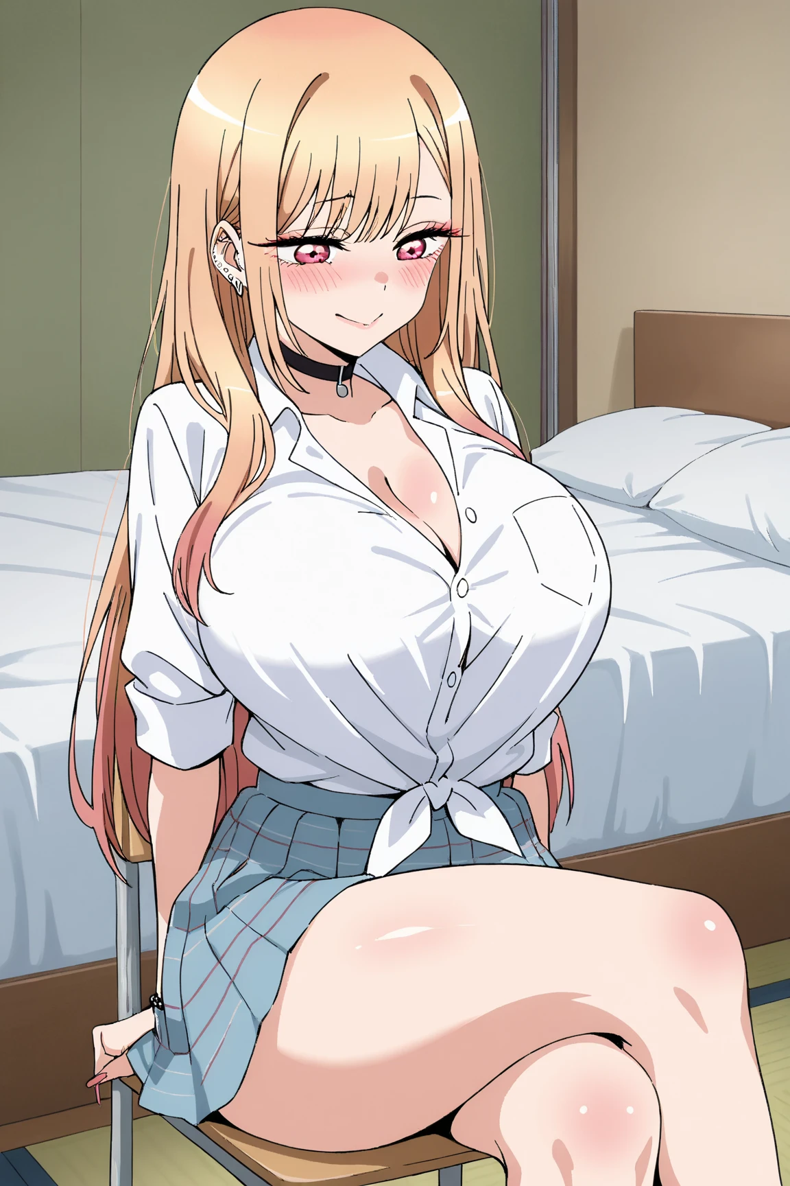 High resolution、4K quality、Highest quality、younger sister、Lolita、Sit on a chair、Take off your socks、pantiesが床に落ちている、Surprised expression、白のコットンpanties、panties、used underwear、stain on crotch、Discarded underwear、panties単体、Laundry basket、strip、Underwear is scattered、Underwear is scattered、床一面たくさんのpanties、A messy room full of underwear、Undressing scene、Bras scattered around