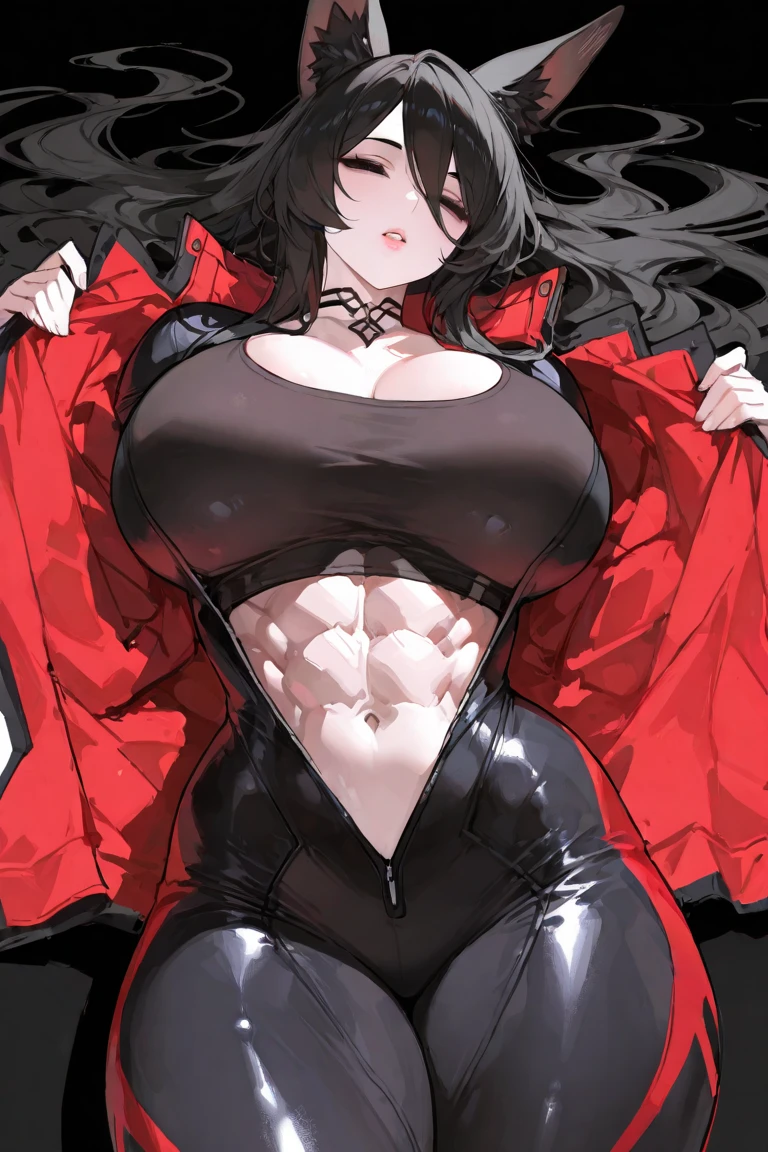 8K,master piece,anime,Highly Detailed face,Perfect Anatomy,Suguha Kirigaya,1female,(crossed eyes),(rolling eyes),(crying),(orgasm),red micro bikini,covered nipples,choker,micro top hat,(black thighhigh stockings),((groin)),short hair,leanbody