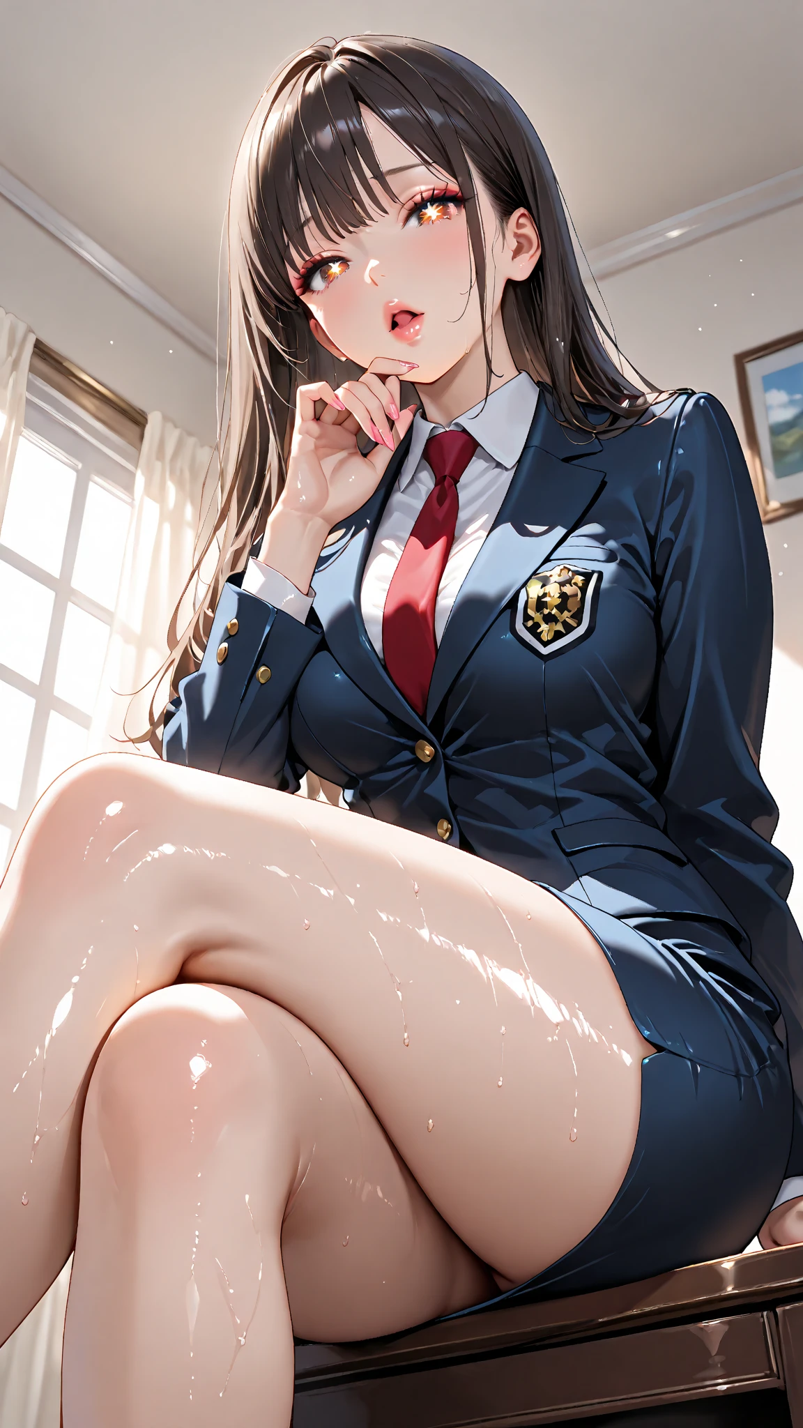 university uniform, acabaram, roupas transparentes, ultra realistic, Ultra alta qualidade, garoto, oversized pantyhose