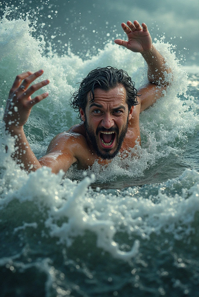 A man drowning