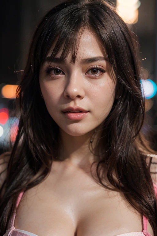 <lora:finalFantasyVIIRemake_v1:0.25>,<lora:koreanDollLikeness_v10:0.5>,<lora:tifaLockhartAllOutfits_v1:0.45>,(whole body),(masterpiece:1.5), (best quality:1), (ultra highres:1.2),(photorealistic:2), (8k, RAW photo:1.2), omertosa,1 young girl,detailed beautiful face, black hair, beautiful white humid skin,outdoor,cute,cityscape, night, professional lighting, photon mapping,wet clothes,large breast,crose up