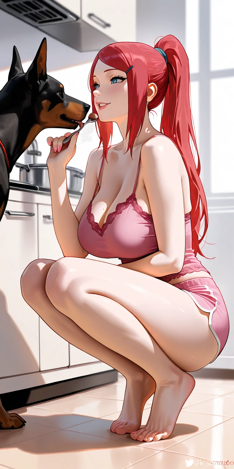 score_9, score_8_up,score_7_up, source_anime, solo, 1girl, cute girl, redhead hair, nude, big breast, puffy nipples, ponytail, on all fours, handjob, licking, (from behind position:1.4), (doggystyle:1.4), sex, (2dogs:1.2), (dog penis:1.6), (surrounded by penises), (fucking:1.6), (large penis), (cum projectile:1.3), half closed eyes, steam, open mouth, big mouth, uvula saliva, tongue out, cum on mouth, tongue out, cum in nose, simple background,
