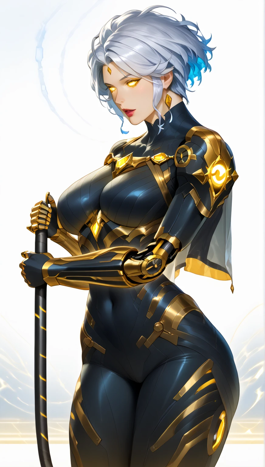 (extremely detailed CG unity 8k wallpaper,masterpiece, best quality, ultra-detailed),best illumination,an extremely delicate and beautiful,soulful,colorful shoulder armor, shine, unique face,coruscating Athena's golden sacred object,calm expression,moonlit blue glowing hair,ornate helmet, fiery cosmos, mythological spirits, eternal struggle, Os Cavaleiros do Zodíaco Saint Seiya.