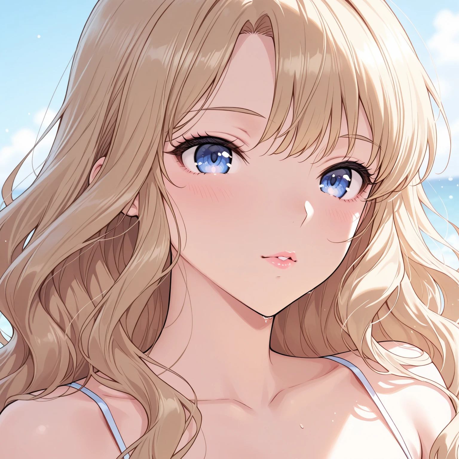 Official art using high quality hand-drawn watercolor sketch techniques. (Highest quality,4K,8k,High resolution,masterpiece:1.2),Very detailed,Beautiful attention to detail,girl with beautiful eyes, everyone, Beautiful Anime Girls, Cute Anime Girl, Smooth anime art, Anime Style, Elegant colors, Soft lighting, Delicate and beautiful eyes, Very coquettish, Beautiful big breasts, (The right move:1.2),