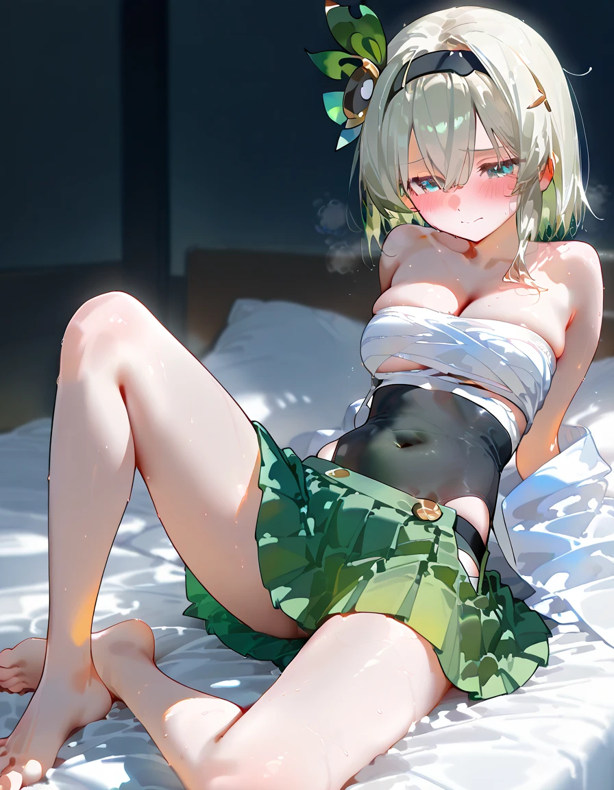 ((top-quality)), ((​masterpiece))、(((wet   g-string panties:1.3)))、Puffy nipple、looking away:.1.1、、(ao dai ,underboob,show off nipple:1.5)  、kneehighs　white、cum in mouth:1.5、 sobbing tears、(thong:1.4)、see -through、Pussy focus under view、(cum in pussy vaginal:1.3)、White garter belt、Colossal tits、back panty shot、lift skirt 、Pitch Resuit、nsfw、garter belt