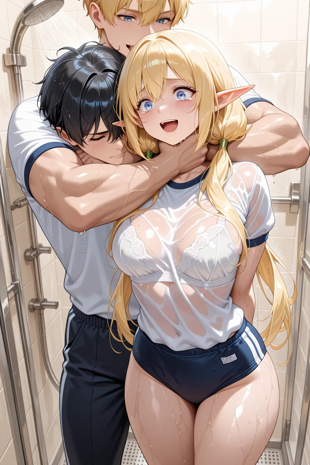 dark skin,ahegao,sex,hug,naughty face,ahegao