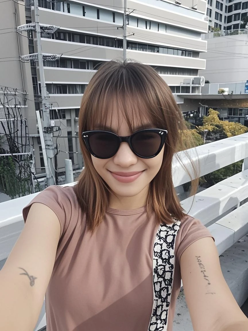 Pretty cute young woman, peruvian-asian, full clothing, coat