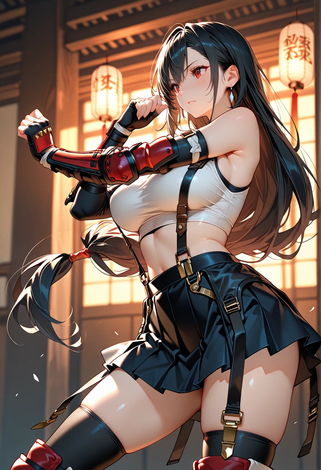Akira,sitting,sling,back view,butt close-up,fishnet