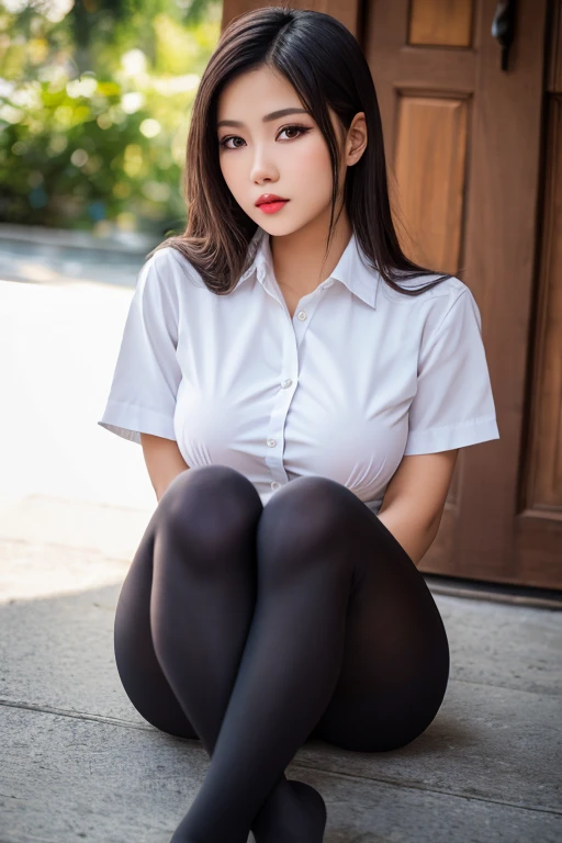 (RAW Photos:1.2), (Realistic:1.10),((One Girl))、 Beautiful detailed girl, Very detailed目と顔, Beautiful and detailed, Beautiful body, Incredibly beautiful body, , (Very detailedな, High resolution, Very detailed, highest quality), ((Advanced Shooting)), Raise awareness,CG, Unity,, Great looks, In detail, (masterpiece, H、Very detailed CG uniform 8k wallpaper), Light on the face, Cinema Lighting、One Girl in、21 years old、(Huge breasts:1.12、Big Ass)、((Movie Village))、((Dynamic pose))、autumn、(More than half)、(Beautiful feet)、with emotion
