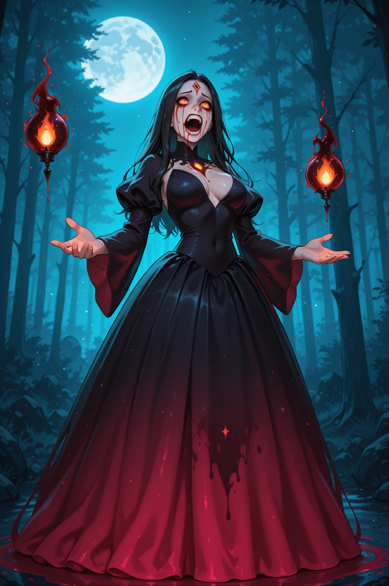 anime artwork ((masterpiece)),((best quality)),8k,high detailed,ultra-detailed,intricate detail,Digital art,surrealism,fantasy,(smart phone:2),Cyberpunk smartphone poster,Abyssal maw with a monstrous,floatingover a dystopian city,Cursed bells tolling in the neon-lit streets,ominous atmosphere,swirling mist,Fallen leaves dance in the howling wind,Blood-red moon casts an eerie glow,ethereal and haunting,Barren and eerie trees with twisted forms,crow companions perched on them,Surreal and unsettling,(monochrome),abstract composition,Ink and wash effect,fluid simulations,Dynamic visual effects with swirling mist and falling leaves,Creative,tense,expressive,and impactful,abyss girl,open mouth,<lora:abyss_girl:0.7>, . anime style, key visual, vibrant, studio anime, highly detailed